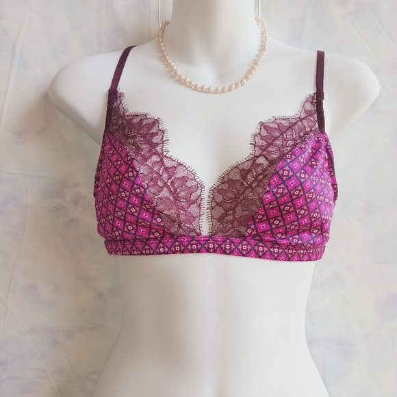 Victoria's Secret Satin Lace Bralette Size M/M - Picture 5 of 8
